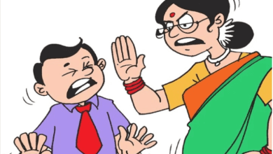 पप्पू और टीचर की क्लासरूम में मजेदार बातचीत का चित्र