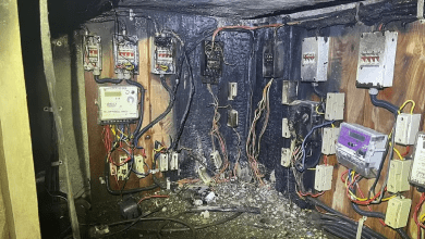 लक्ष्मी अपार्टमेंट के ग्राउंड फ्लोर पर लगी आग