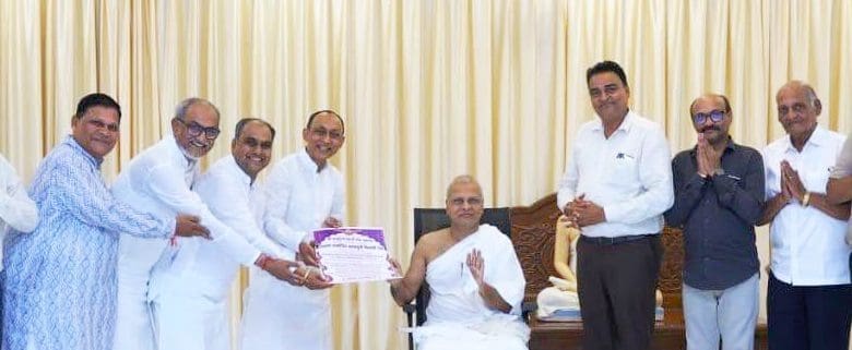 हंस मंदिर रायगीर में श्री वासुपूज्य स्वामी भगवान का पंचकल्याणक महोत्सव आयोजन दृश्य