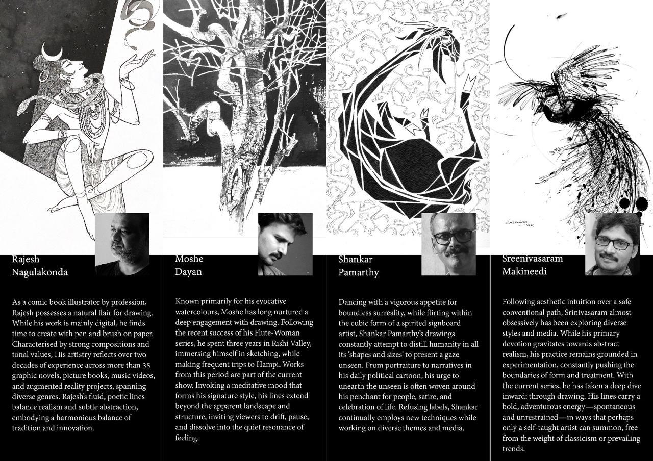 काले-सफेद चित्रों से सजी हैदराबाद की कला प्रदर्शनी