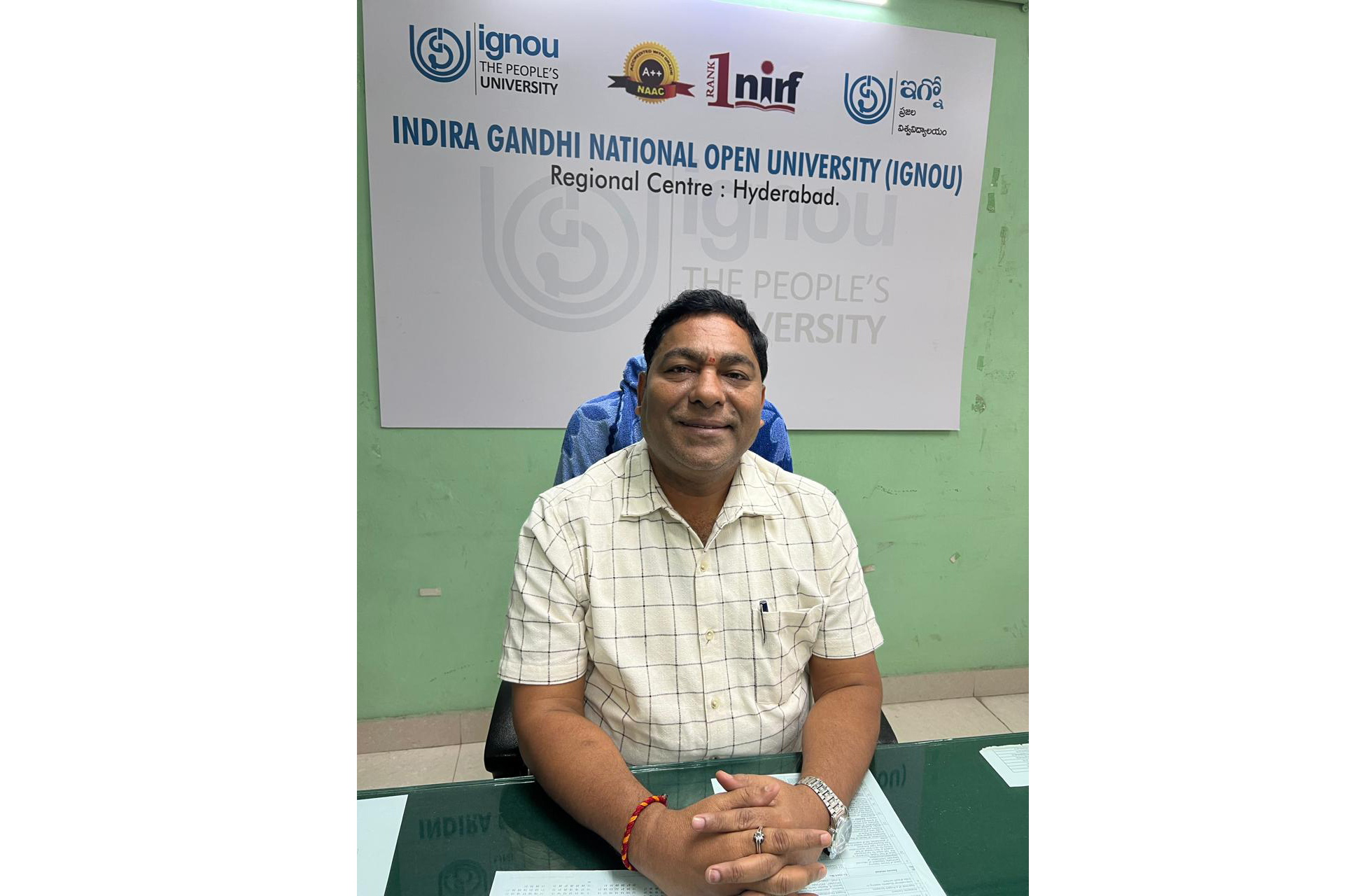 इग्नू हैदराबाद में डॉ. राजू बोल्ला की नियुक्ति