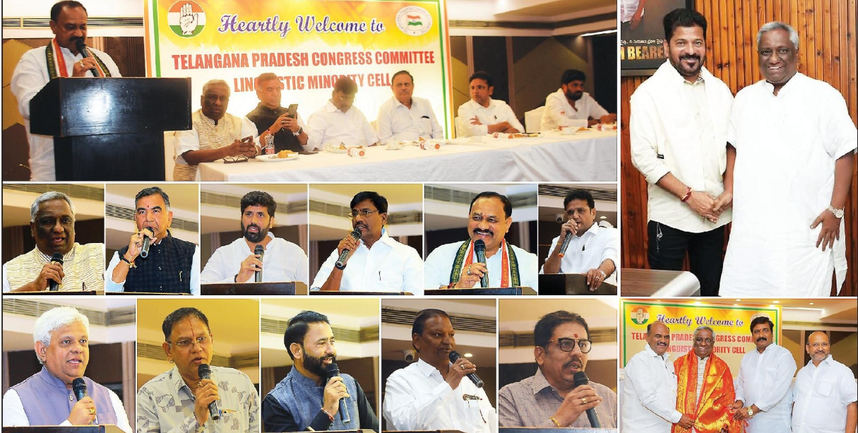 जुबली हिल्स जनसभा में राजेश अग्रवाल और समाज के नेताओं द्वारा कांग्रेस प्रचार