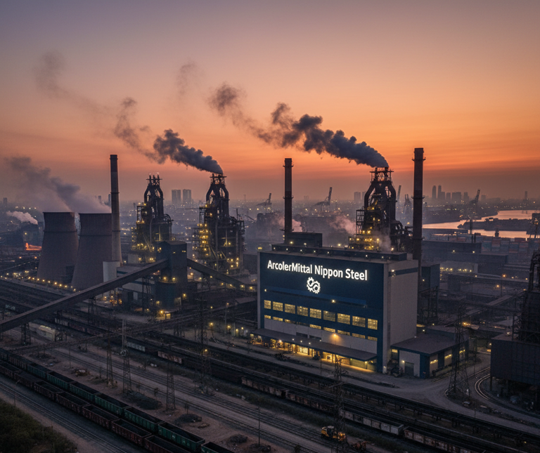 अनकापल्ली में प्रस्तावित आर्सेलर मित्तल निप्पॉन स्टील संयंत्र का दृश्य