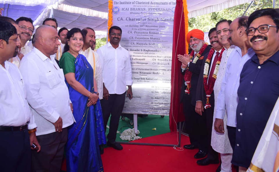 कुकटपल्ली में आईसीएआई नए भवन के शिलान्यास का समारोह