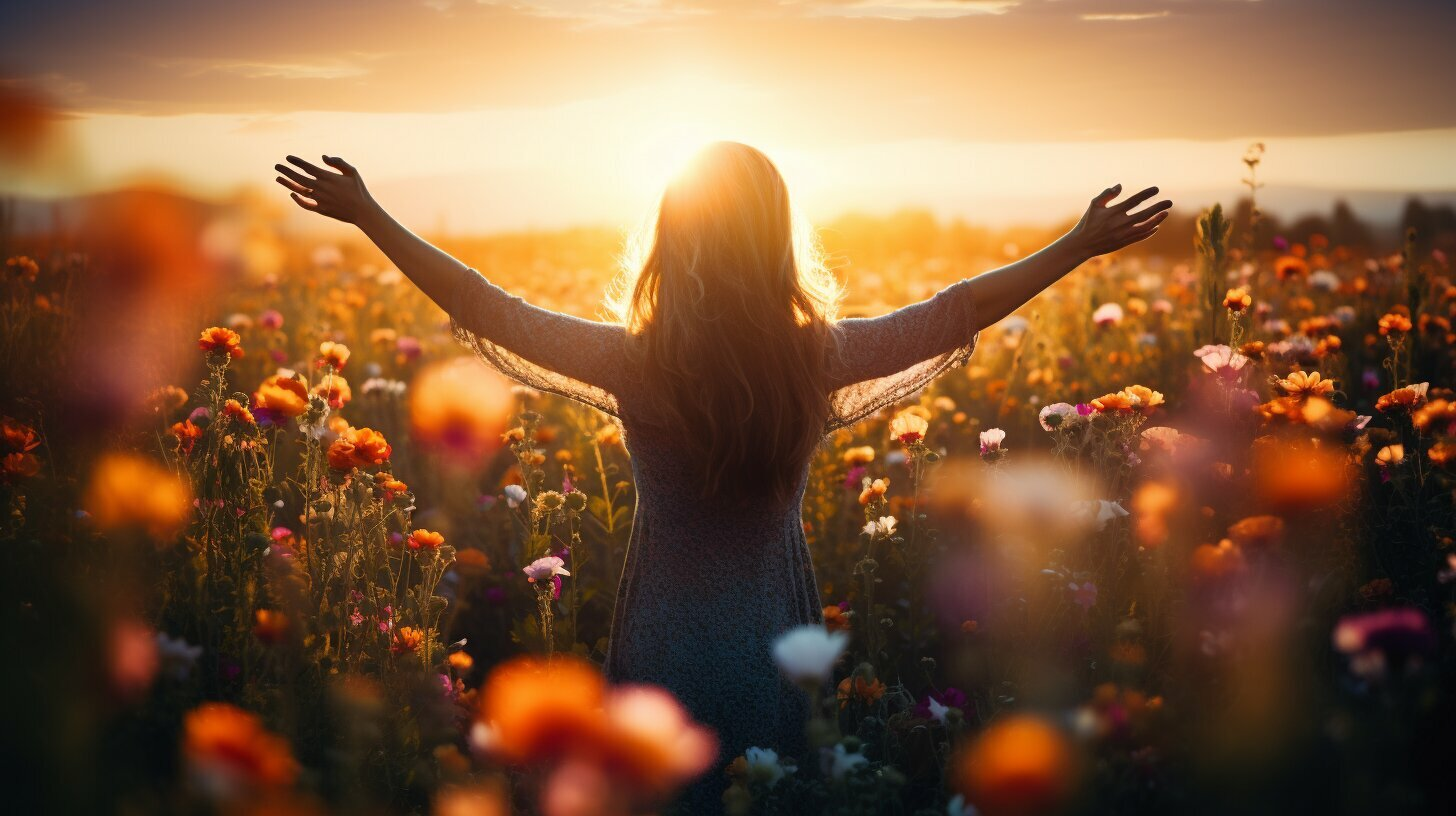 ध्यान में लीन व्यक्ति आंतरिक आनंद का अनुभव करते हुए