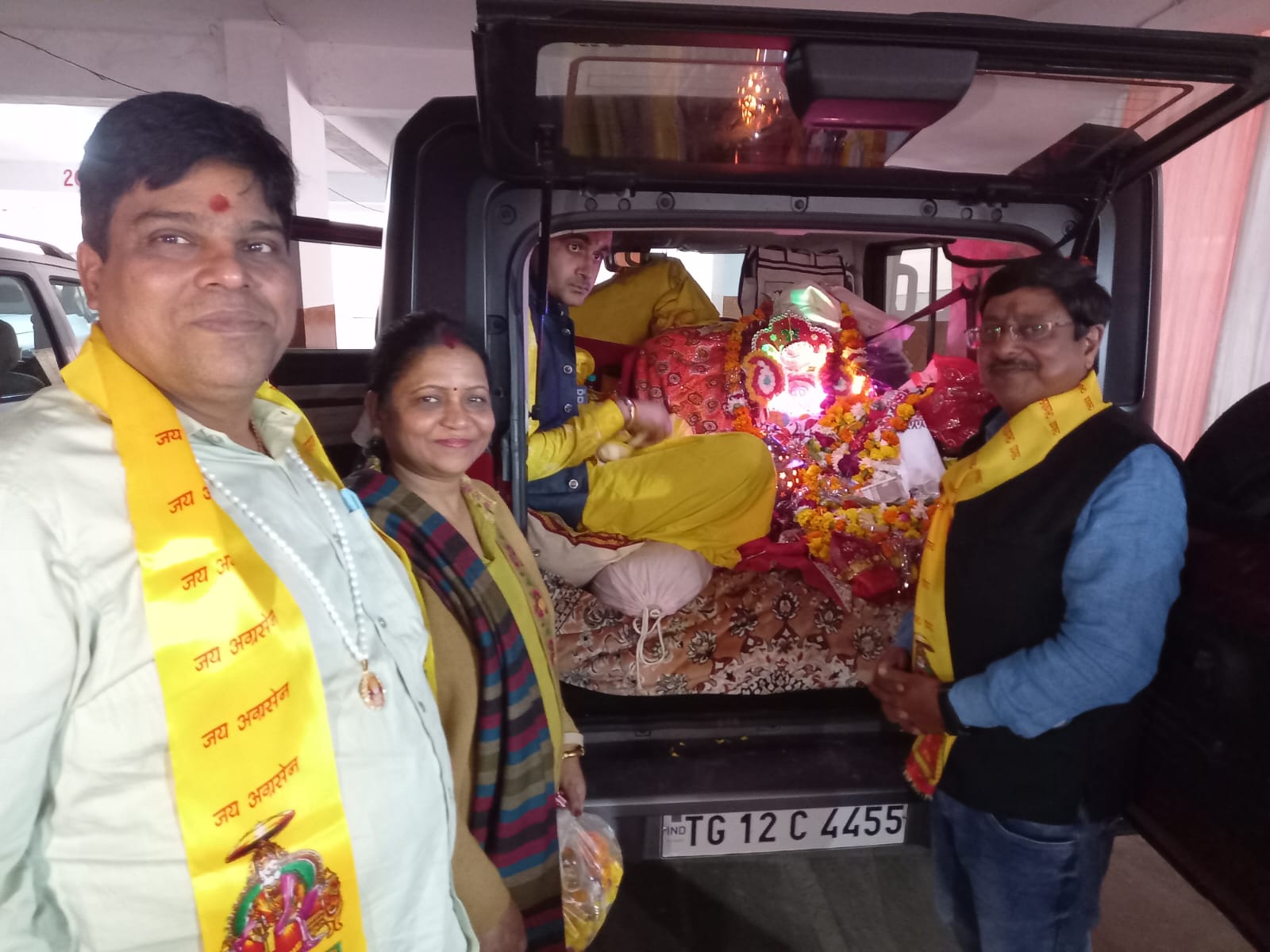 चारमीनार से निकली महासर माता अखंड ज्योत यात्रा