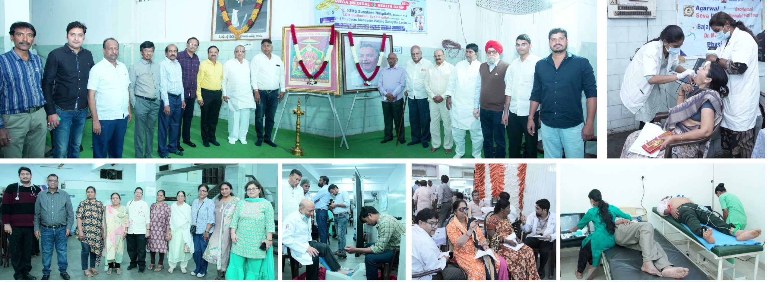 हैदराबाद में लायंस क्लब के निशुल्क मेडिकल कैंप का दृश्य