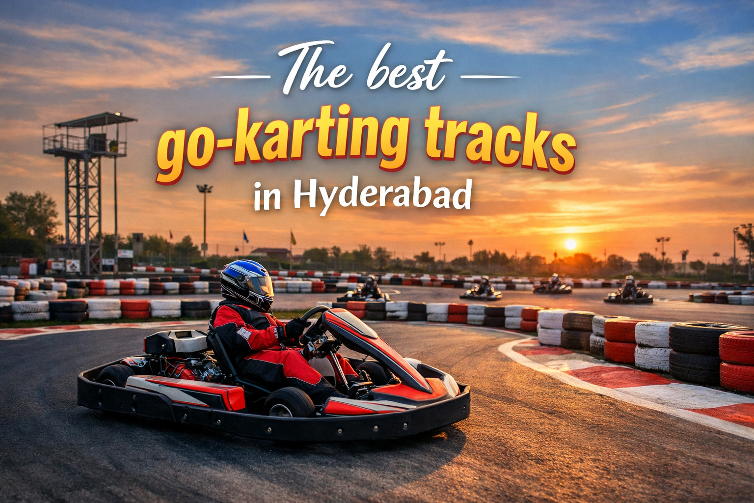 हैदराबाद में गो-कार्टिंग ट्रैक पर चलता गो-कार्ट