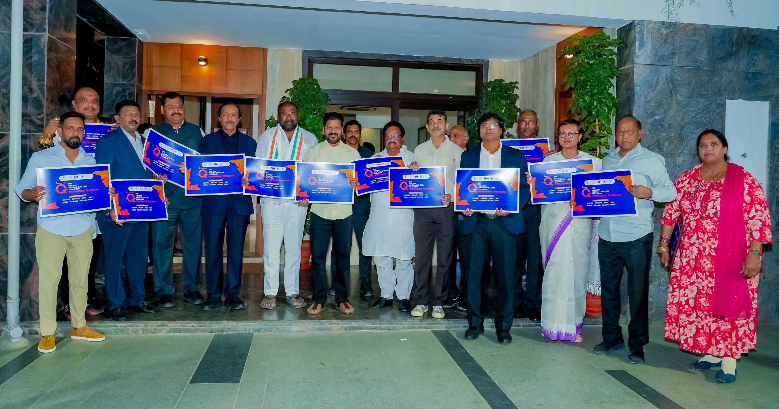 हैदराबाद में महिला हॉकी वर्ल्ड कप 2026 पोस्टर विमोचन