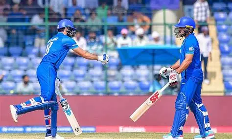 अफगानिस्तान और कनाडा के खिलाड़ी मुकाबले के दौरान