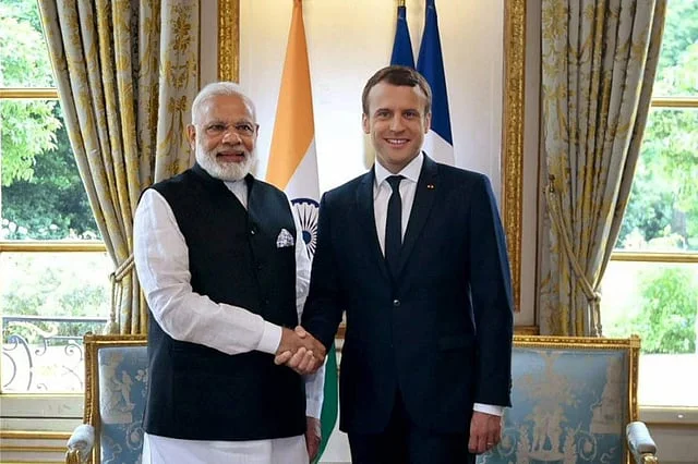 मैक्रों और मोदी की भारत में संयुक्त बैठक