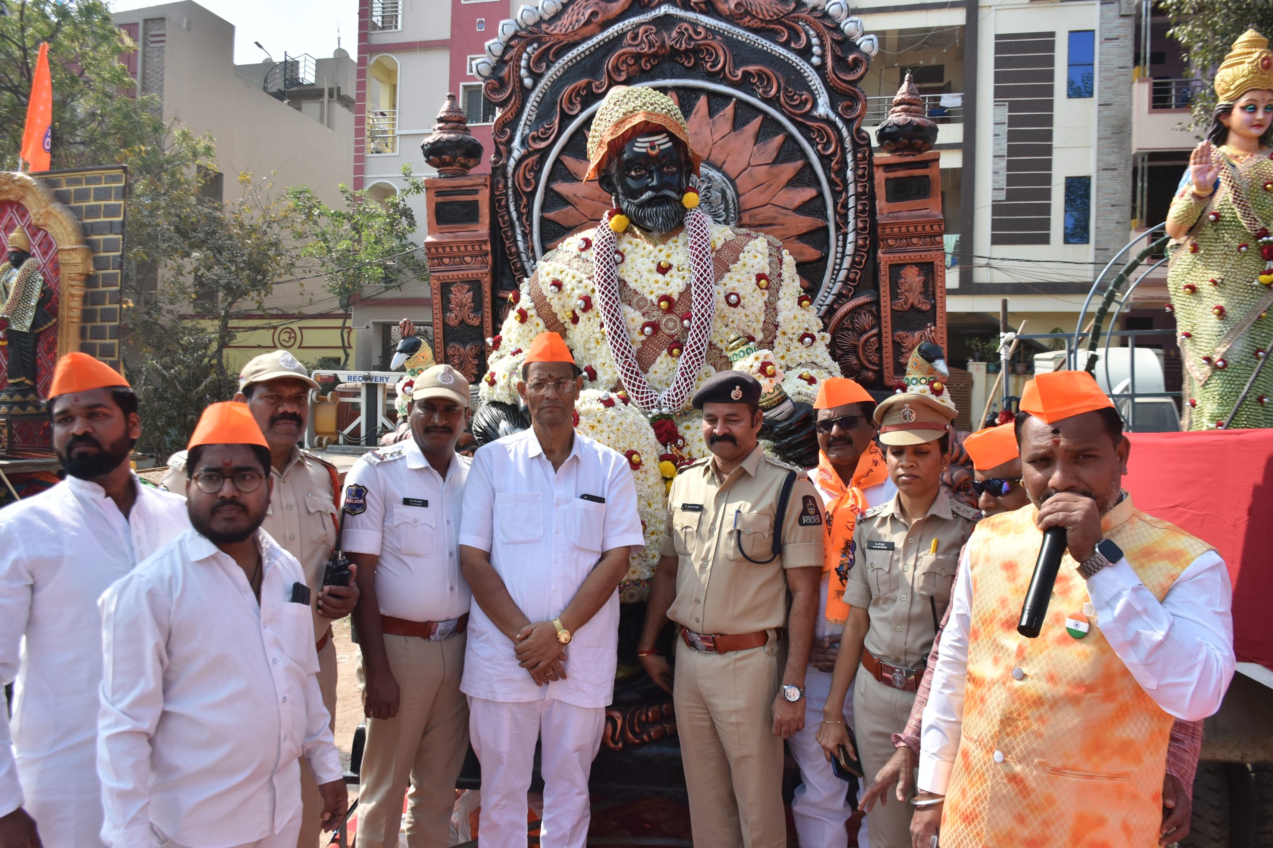 रामबाग में शिवाजी महाराज जन्मोत्सव पर शोभायात्रा
