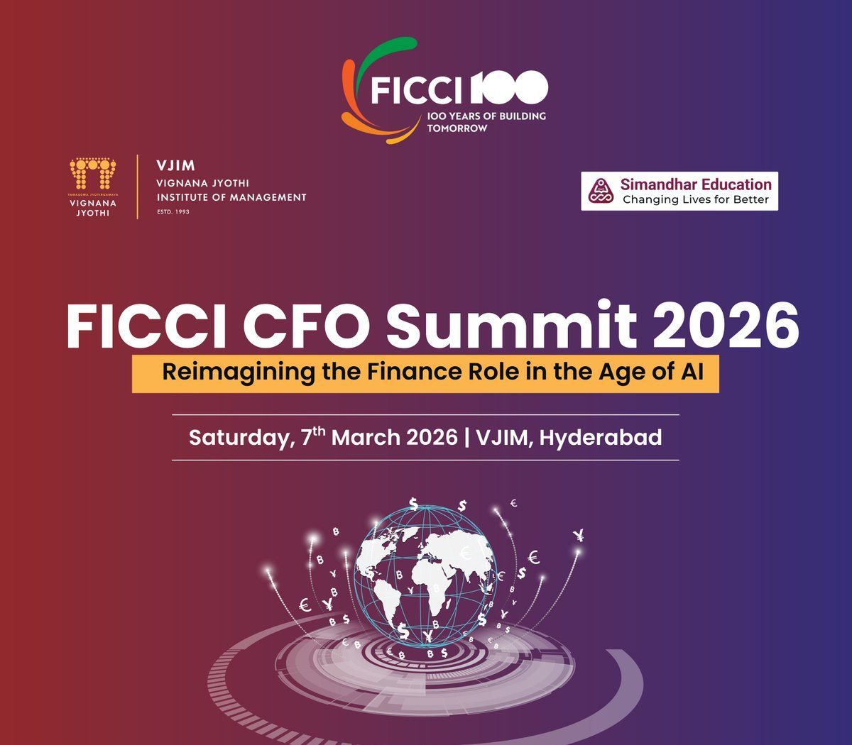 हैदराबाद में आयोजित फिक्की सीएफओ शिखर सम्मेलन