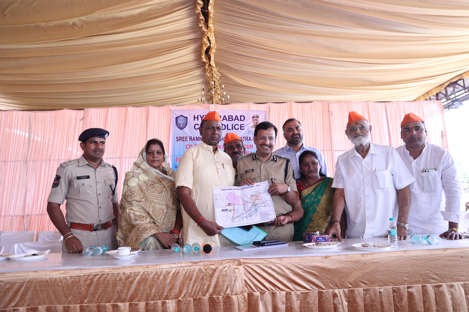 रामनवमी शोभायात्रा की सुरक्षा तैयारियों का निरीक्षण