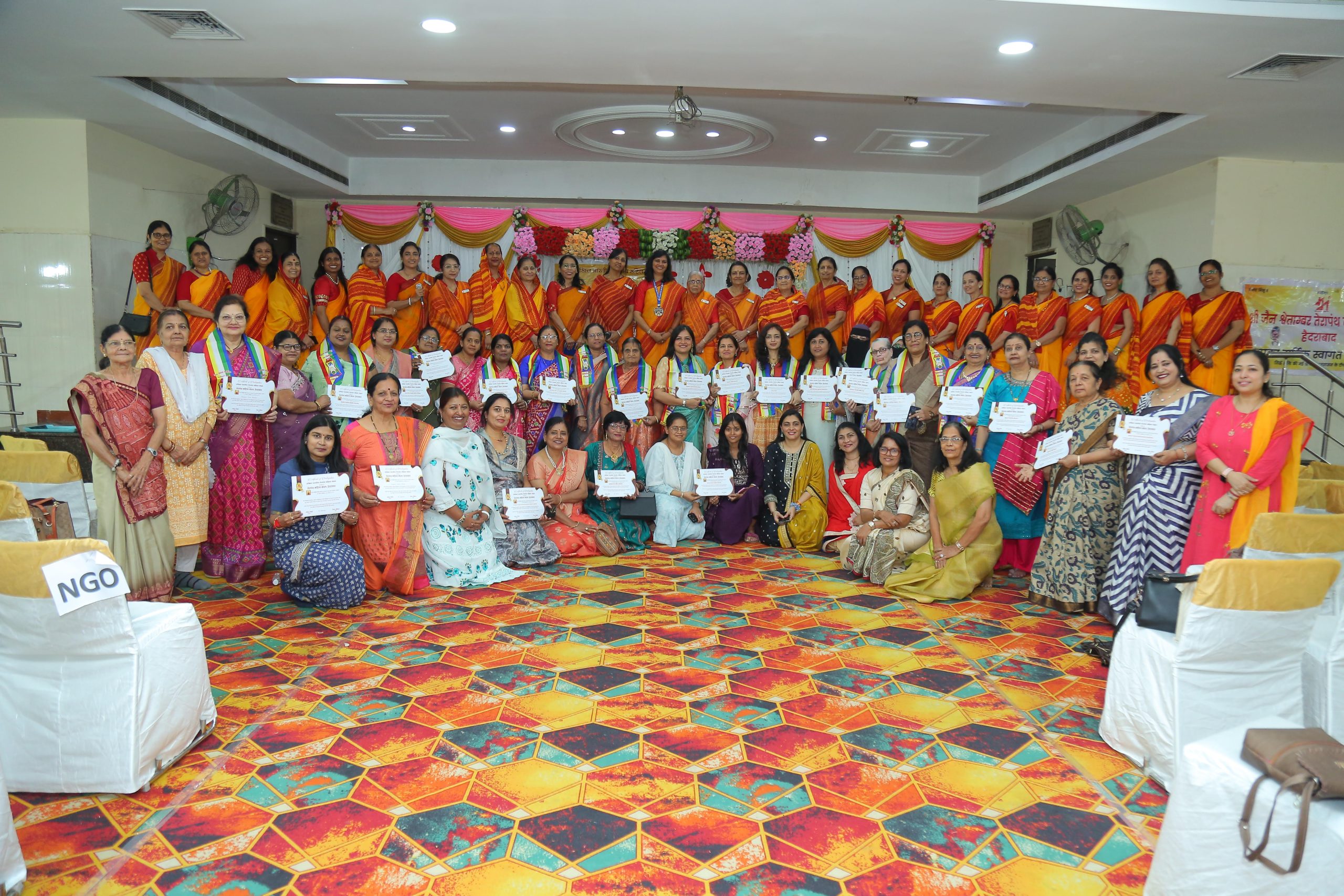 तेरापंथ महिला मंडल के महिला दिवस कार्यक्रम का दृश्य