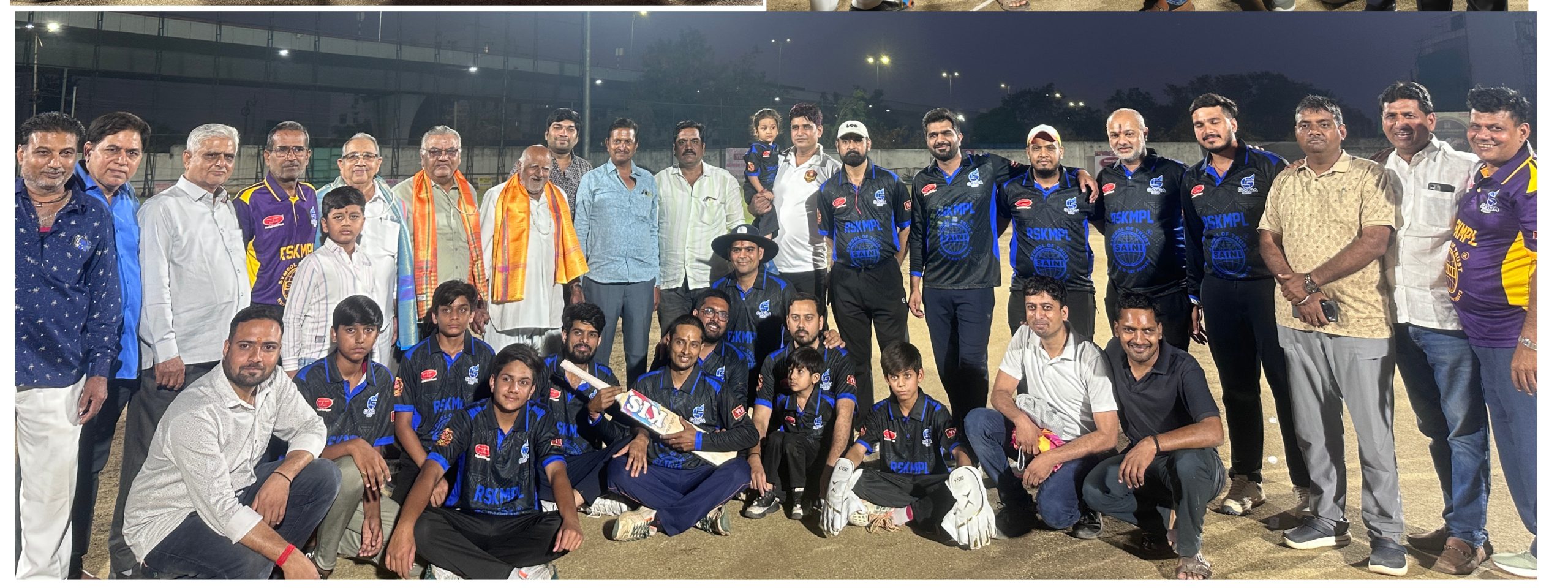 विजय आनन्द स्टेडियम में RSKMPL-7 का मैच दृश्य