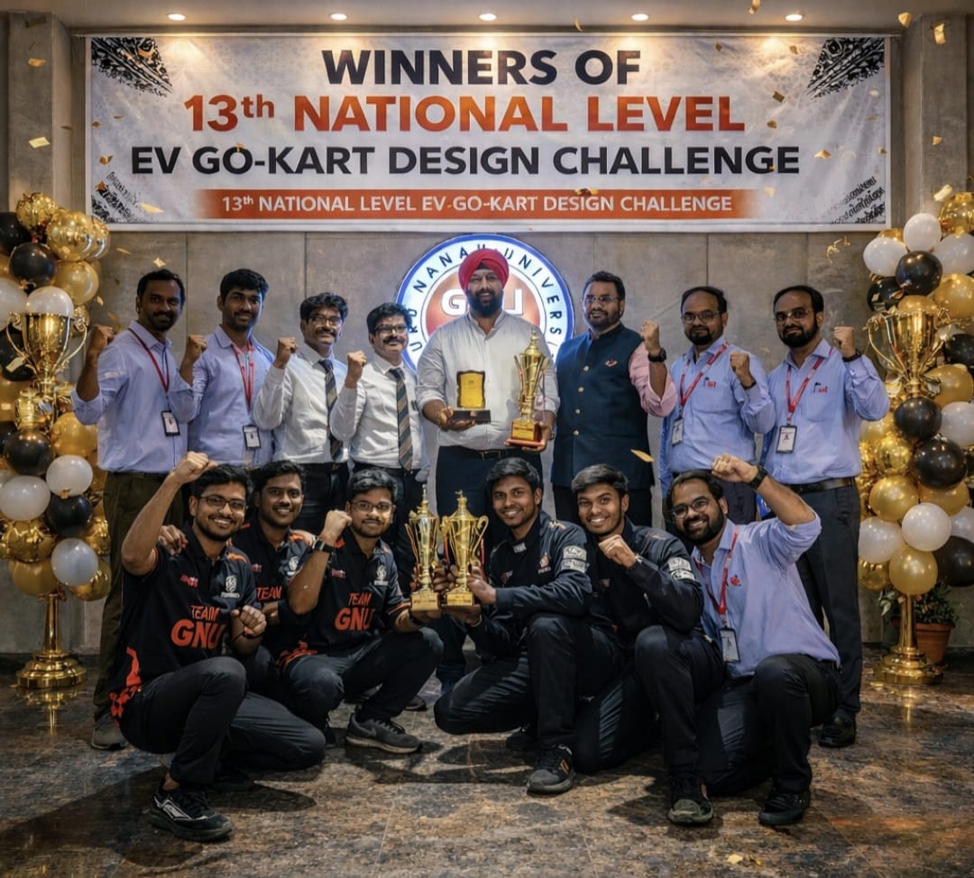 जीएनआईटी छात्र टीम अपनी इलेक्ट्रिक गो-कार्ट के साथ