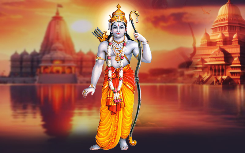 राम नवमी पर श्रीराम जन्म उत्सव का दृश्य