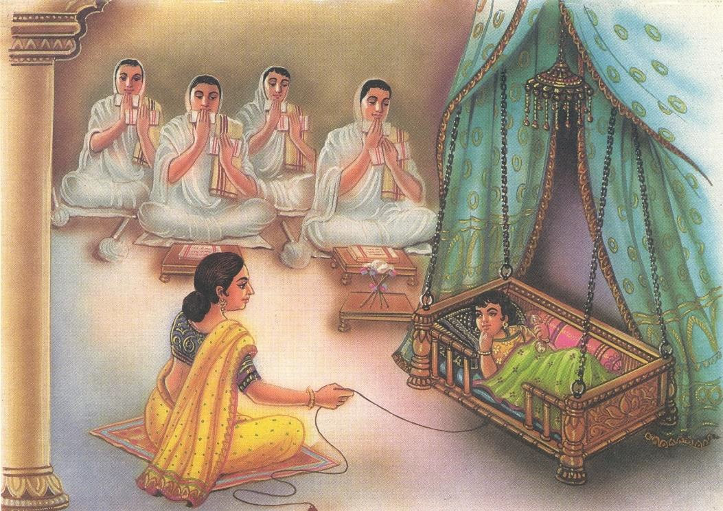 भगवान श्रीराम के जन्म का पौराणिक दृश्य