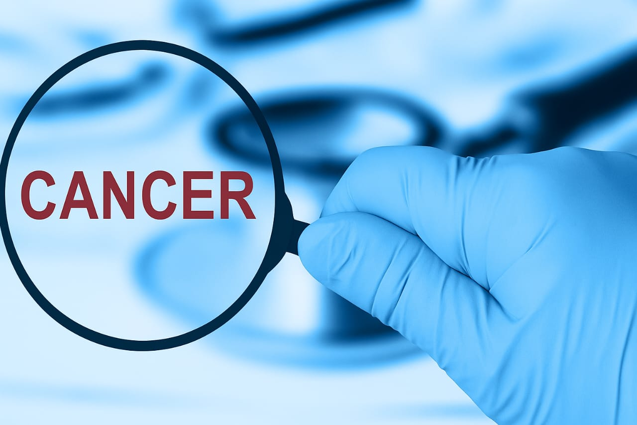 अस्पताल में कैंसर जांच करते डॉक्टर