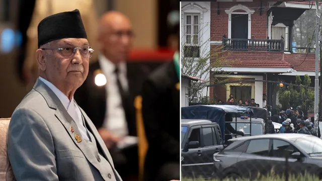 केपी ओली गिरफ्तारी के बाद पुलिस हिरासत में