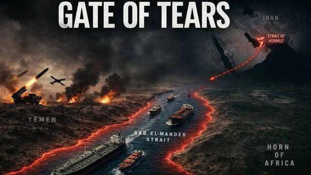 ‘गेट ऑफ टीयर्स’ में बढ़ते तनाव से वैश्विक व्यापार, शिपिंग और अर्थव्यवस्था पर संकट गहराने की आशंका।