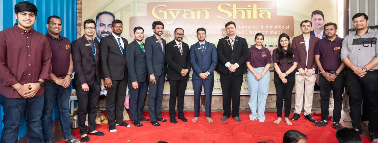 ज्ञानशिला कार्यक्रम में स्कूल भवन का भूमि पूजन