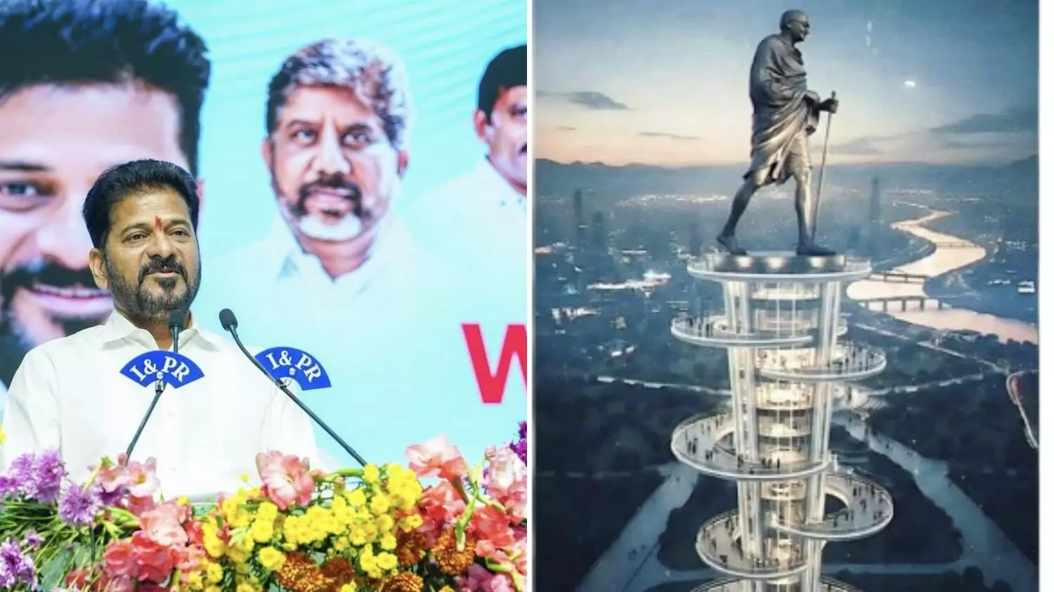 मूसी परियोजना पर कार्यक्रम में बोलते सीएम रेवंत रेड्डी