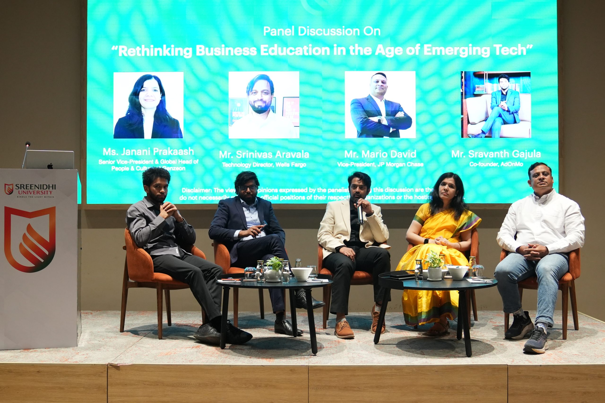 श्रीनिधि स्कूल ऑफ बिजनेस का उद्घाटन समारोह, माधापुर